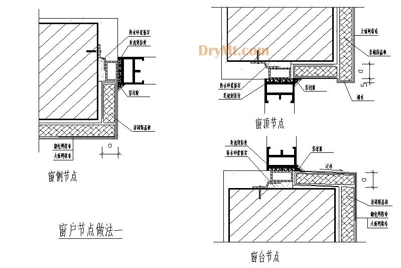 岩棉外墙保温系统窗户节点构造